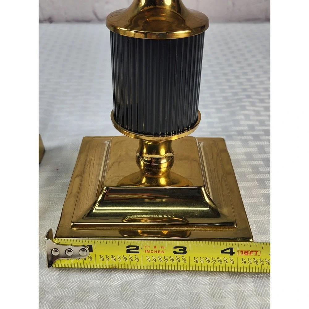 Annick Naudy Brass Crafted Candle Holder Sconce Candlestick Set 1970s